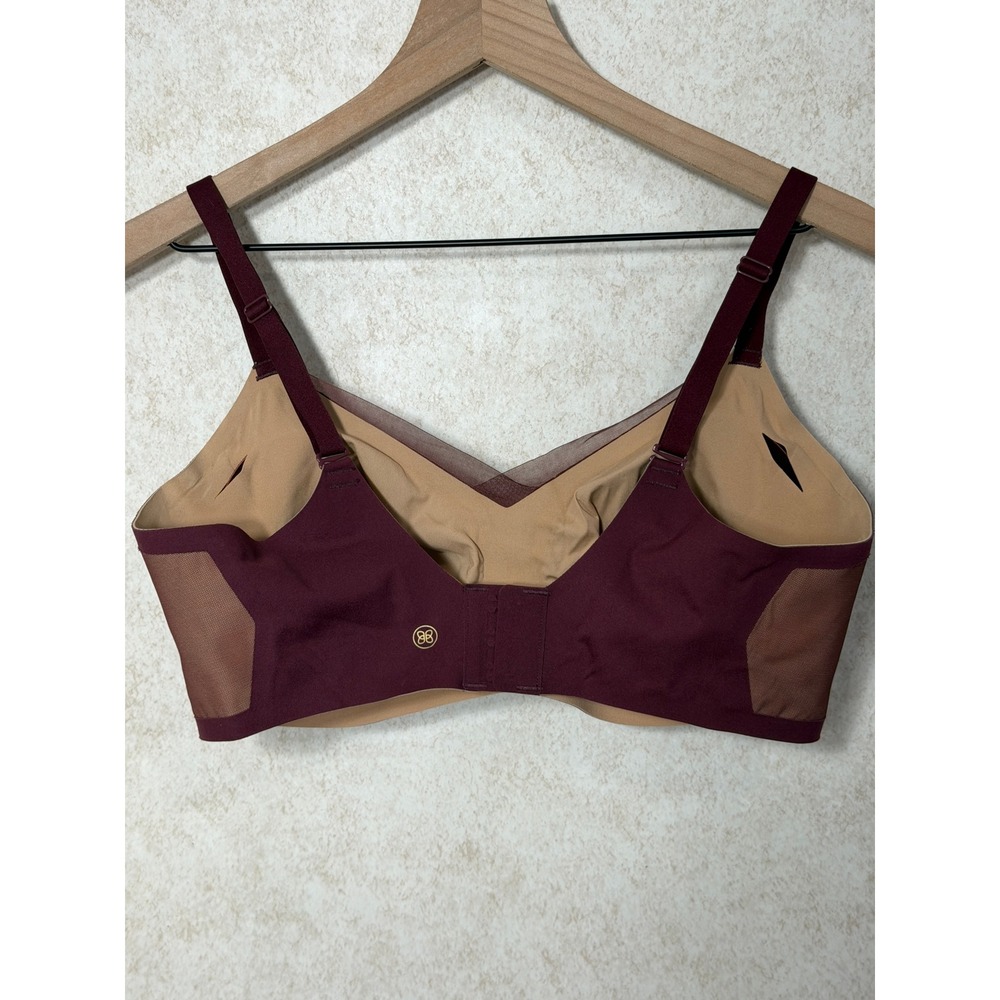 Honeylove Crossover‎ Bra Fig Burgundy Wireless Mesh Support XL 38D 38DD Comfort - Picture 4 of 5